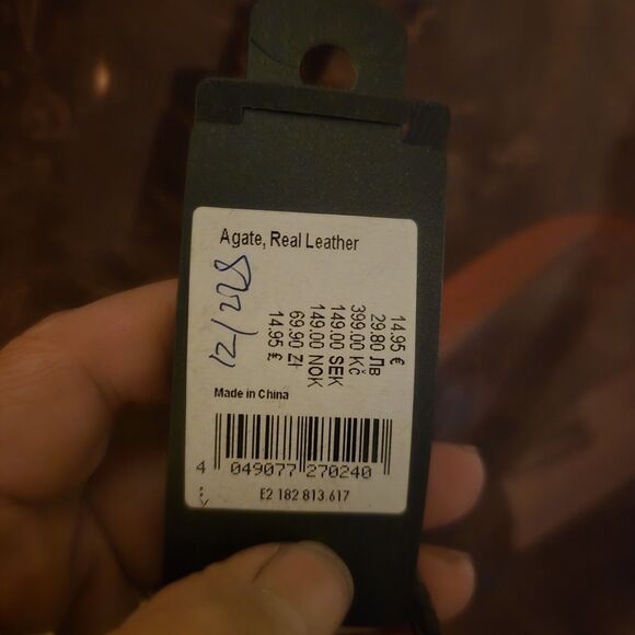 Bijou Brigitte Braided Leather Agate Choker Adjustable Medallion Witchy Goth - Picture 9 of 10